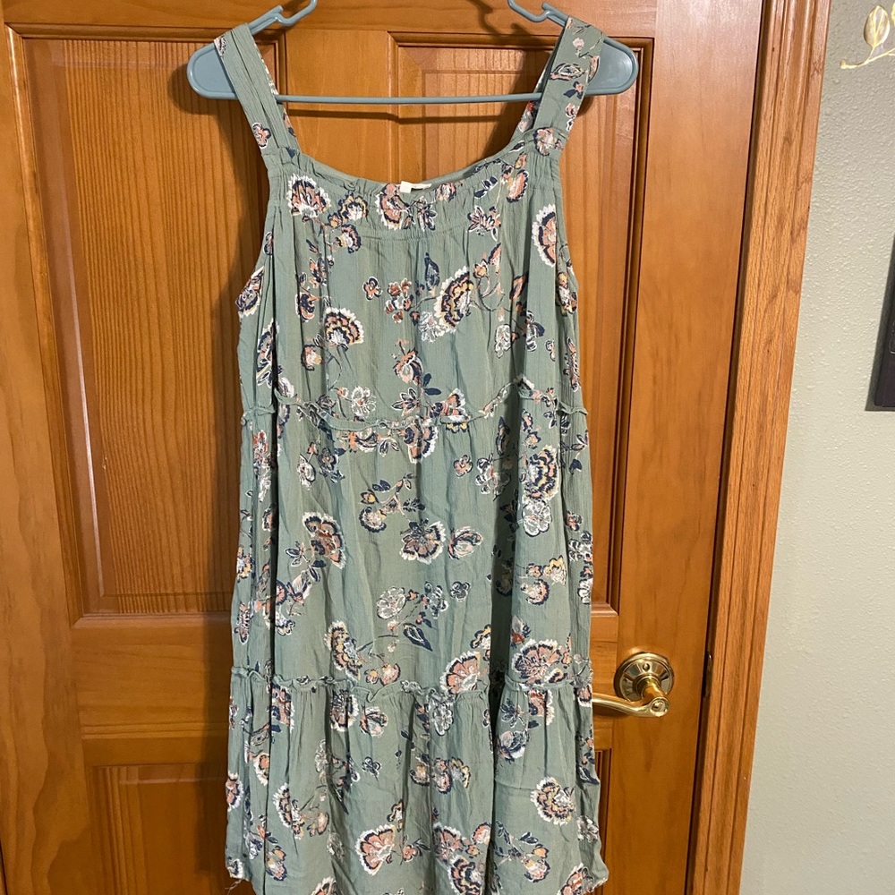 Maurices Green Floral Midi Dress